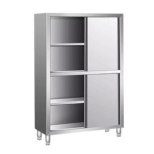 Armario Comercial de Acero Inoxidable de Cuatro Puertas con Función Push-Pull, Acabado Pulido, Capacidad de Carga de 300 kg/m para Hoteles y Restaurantes - Product Image 1