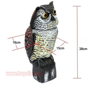 Ahuyentador de Aves Ecológico para Jardín, con Forma de Búho o Águila, para Pared Exterior, con Cabeza Móvil - Product Image 2