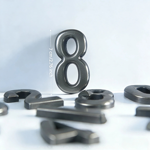 Numero Civico 3D Sferico in PVC da 10 mm, Incisione Elettroplaccata, per Hotel e Immobili - Product Image 5