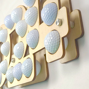 SOON Golf Ball <b>Display</b> Rack Wood <b>Wall</b> Mounted Decorative Holder For Home Office Decoration Modern Style Pre Assembled - Product Image 3