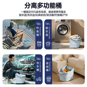 Rotary <b>Mop</b> Spin <b>Mop</b> Microfiber Round Head With Bucket Dual Drive <b>Floor</b> Cleaning Tool - Product Image 3