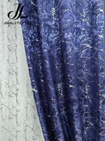 Rideau occultant en feuille d'or, vente directe usine, lot de 3 pièces, tissage dense et robuste, 100 % polyester, écologique, pour projets d'exportation et usage commercial