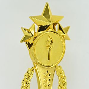 Trophée plaqué or DEMO de galvanoplastie avec une base rouge Écoles Clubs Associations Communautés Trophées créatifs Artisanat en plastique - Product Image 3
