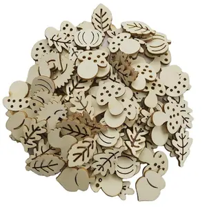 DIY decorative painting wooden chips wood crafts wood mushroom