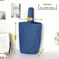 Sac fourre-tout en jean robuste personnalisé avec fermeture à bouton, sac de courses en toile de coton, vente en gros, directement de l'usine, en stock