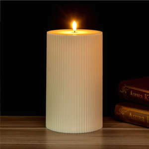 Décoration de mariage en plein air lumière <span class=keywords><strong>LED</strong></span> pilier en plastique <span class=keywords><strong>bougie</strong></span> <span class=keywords><strong>LED</strong></span> alimentée par batterie étanche grande taille 10x25cm 15x25cm <span class=keywords><strong>bougie</strong></span> <span class=keywords><strong>LED</strong></span> - Product Image 4