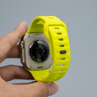 Correa de Repuesto de Silicona Suave con Hebilla Cuadrada de Doble Color para Reloj Apple Watch 8 9 10 11 Ultra 2