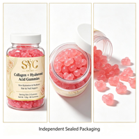 Gummies quotidiennes SYC BIO au collagène et à l'acide hyaluronique pour le bien-être, 60 gummies, 120g, Marque privée, OEM, ODM, Prix usine, Vente en gros