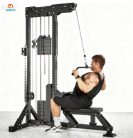 Comercial 3-en-1 High Lat Pull-Down & Seated Rowing Machine Steel Fitness Rack Trainer Gym Home Workouts Estación multifunción