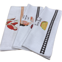Chiffon de nettoyage carré en microfibre super absorbante à motif gaufré, séchage rapide, couleur unie blanche, sublimation, torchon de cuisine MSY