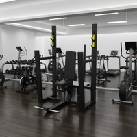 Ensemble de machines de musculation commerciales LENDON, presse assise avec poids à câble, banc assis olympique