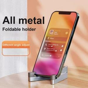 Support de téléphone portable pliable en métal en forme de V pour les personnes paresseuses, pour regarder des émissions de télévision, des flux en direct, des tablettes, utilisation sur ordinateur de bureau - Product Image 6