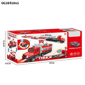 <span class=keywords><strong>Camion</strong></span> dei pompieri del trasportatore dell'automobile di trasporto del veicolo <span class=keywords><strong>giocattolo</strong></span> dell'automobile della catapulta della ferrovia della ruota libera per i bambini - Product Image 6