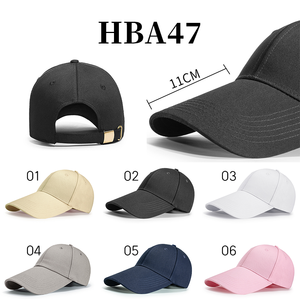 หมวกเบสบอล HBA47 ปีกโค้งยาวพิเศษ 6 แผง ปักโลโก้ได้ ผ้าฝ้าย ทรงฮาร์ดท็อป ตัวล็อคโลหะ ป้องกันแสงแดด - Product Image 3