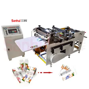 Máquina cortadora de papel de película, máquina cortadora de etiquetas de manga retráctil de PVC, automatización