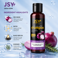 Sampo Biotin JSY Red Onion 500ml, Memperkuat, Menutrisi Kulit Kepala, Rambut Halus Berkilau, Berbahan Dasar Tumbuhan, Label Pribadi OEM ODM Perawatan Rambut