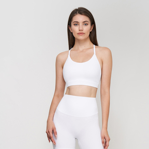 WX1411 <span class=keywords><strong>Nuls</strong></span> Femmes Sexy Haut de yoga à fines bretelles, vêtements de sport personnalisés, soutien-gorge de sport sans dos, crop top - Product Image 3