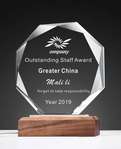 2023 Premio de cristal de alta calidad Premio de trofeo de cristal personalizado transparente en blanco al por mayor - Product Image 2