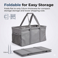 Panier à linge pliable extra large de type vertical avec rangement pour vêtements et outils en tissu non tissé