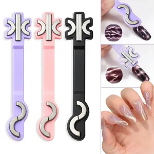 Baguette magnétique torsadée en forme de S pour nail art, aimant fantaisie pour motifs tourbillonnants, divers effets œil de chat, accessoire DIY pour salon de manucure - Product Image 1