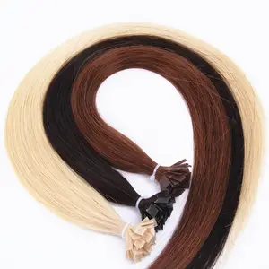 Remy 18, 20, 22, 24 inch Flat Tip Human Hair Extensions Straight Capsules Keratin Pre Bonded Hair Extension