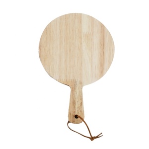 Woden Xử Lý Vòng Hình Dạng Gương Với Da Chuỗi Tường Treo Trang Trí Nội Thất Gương - Product Image 6