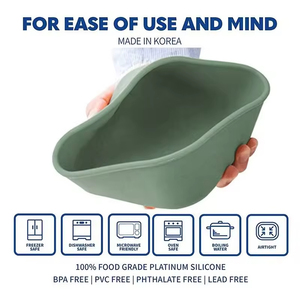 Food Grade Silicone Bento <b>Lunch</b> <b>Box</b> High-capacity BPA Free Food Storage <b>Box</b> with Lid OEM/ODM Square Dishwasher and Freezer Safe - Product Image 5
