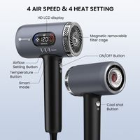 Sèche-cheveux professionnel intelligent à IA, 2000W, haute puissance, léger, silencieux, OEM personnalisé, 300 millions de plasmas, séchage rapide 32m/s