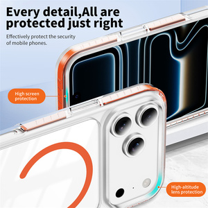 Étui de téléphone magnétique, coque de protection anti-empreintes digitales et anti-chute, étui de téléphone transparent multi-couleurs résistant aux chocs pour MOTO <span class=keywords><strong>G</strong></span> Stylus - Product Image 2