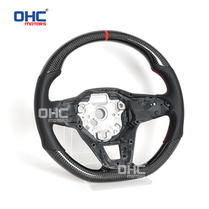 Volant en Fibre de Carbone Véritable Brillant en Stock UE pour VW <span class=keywords><strong>Golf</strong></span> <span class=keywords><strong>8</strong></span> Mk8 GTI avec Trous de Palettes - Product Image 2