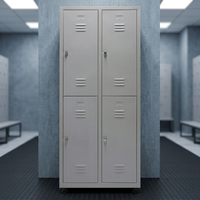 Armoire métallique industrielle robuste à 4 portes de fabrication européenne pour les écoles, les hôtels, les centres commerciaux en plein air