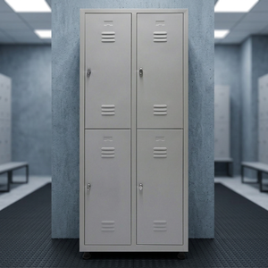 European Manufacturer's Heavy-Duty 4-Door Steel Locker Industrial Metal Wardrobe for Schools Hotels Outdoor Mall Use - Product Image 3