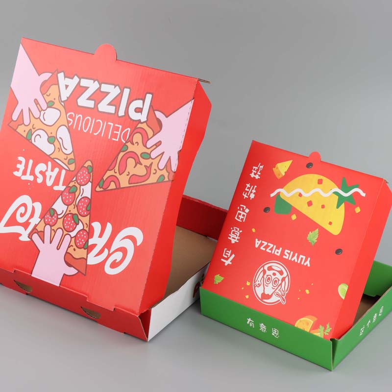 Manufacturer Customized 9 10 12 Inches Recycled Corrugated Pizza Boxes Disposable Food Takeout Packaging Box