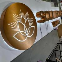 Letras de Letrero 3D con Diseño Nuevo, Letras con Luz Frontal Dorada, Logotipo 3D LED, Letras de Canal LED, Letrero Comercial LED Personalizado
