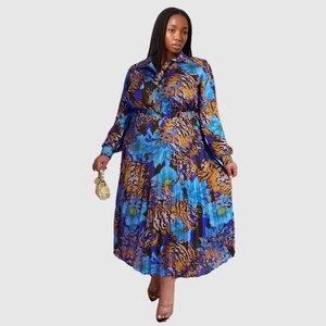 ชุดเซ็ต 2 ชิ้น เสื้อพิมพ์ลายลำลองไซส์ใหญ่ ผ้าเนื้อนุ่ม ระบายอากาศได้ดี เป็นมิตรกับสิ่งแวดล้อม กระโปรงจีบ แฟชั่นผู้หญิง คุณภาพสูง - Product Image 3