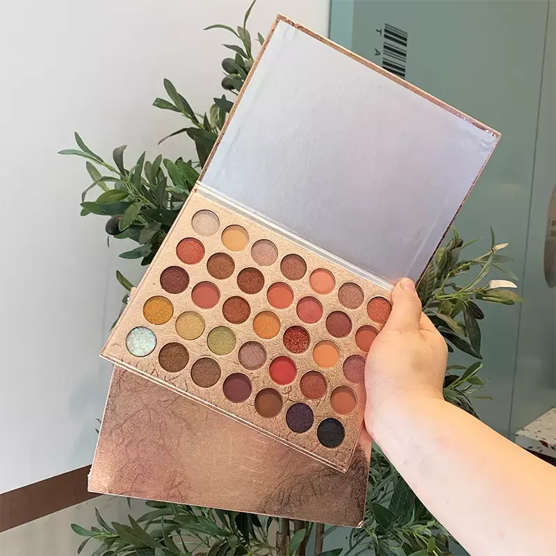 free sample eyeshadow 35 color rose gold mashed wet eye shadow palette high pigment vegan eyeshadow