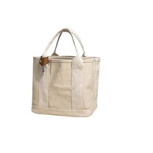 Bolsa de Lona Simple para Mujer, Gran Capacidad, Horizontal, Cuadrada, Estilo Minimalista, Uso Diario, Primavera 2025 - Product Image 3