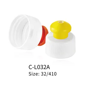 Couvre-bouteilles OEM Fabricant de plastique 32/410 Capuchon en plastique à tête champignon Bouchon à tirette Capuchon pour bouteilles d'eau