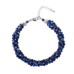 กำไลข้อมือแฟชั่น WENCHI TWB805 3 แถว ประดับด้วยลาพิสลาซูลีบิดเกลียวธรรมชาติ - Product Image 1