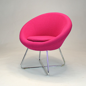 Sedia da Pranzo Imbottita Commerciale con Gambe in Metallo, Sedia Resistente per Uso Interno in Caffè e Settore Alberghiero - Product Image 1