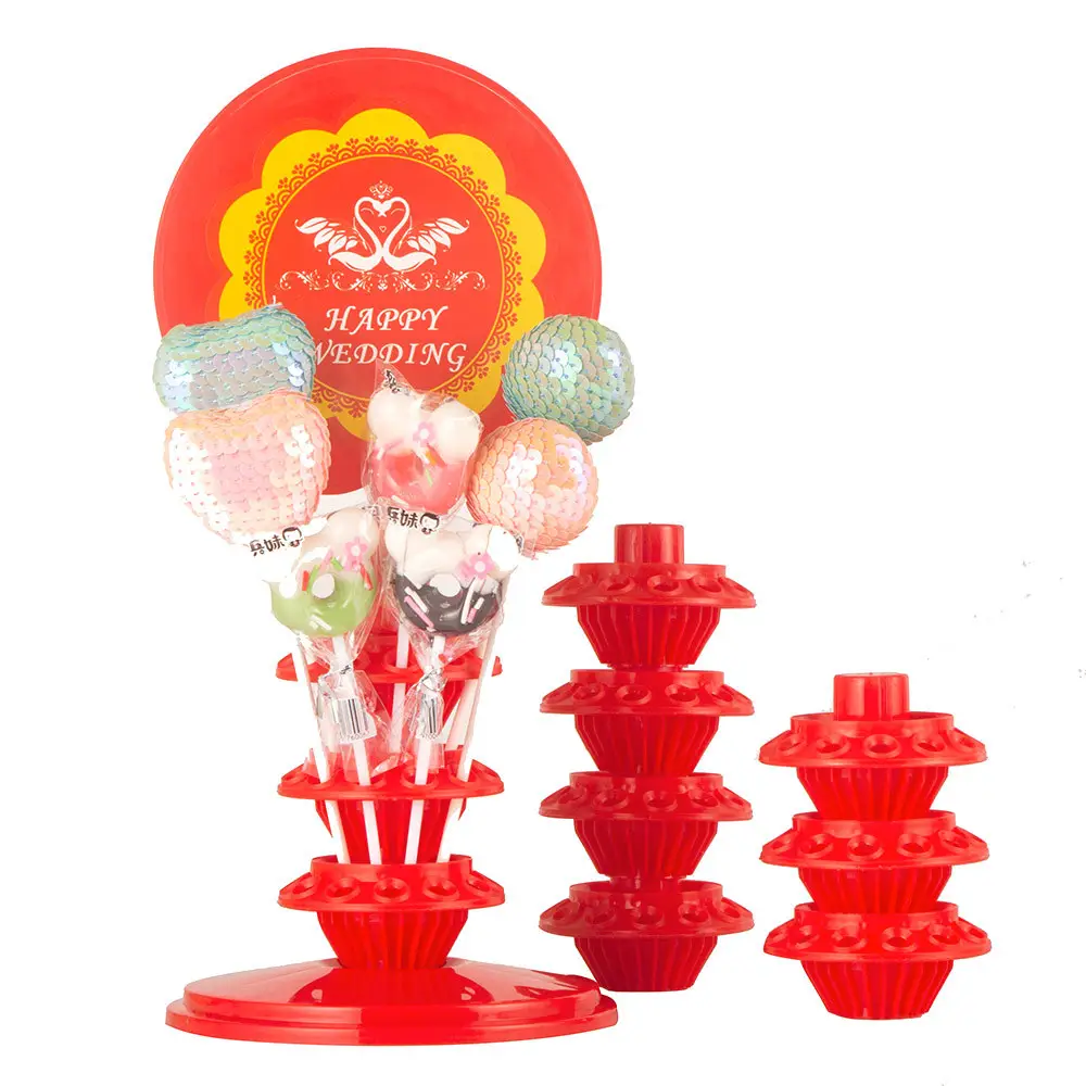 DS1447 10-lagiges Lollipop Candy Table Display Regal 120-Loch-Desser-Ständer Verstellbarer Lutscher halter Candy Display Rack