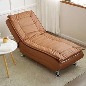 Electric Folding <b>Sofa</b> <b>Bed</b> Chaise Lounge Chair Solid Color Cat Scratch Skin Material Living Room Bedroom Use - Product Image 4