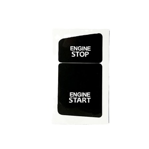 Autocollant pour interrupteur de démarrage et d'arrêt du moteur, pour Audi A6L C5, adhésif à un bouton, en PVC, rectangulaire, motif de lettres noires - Product Image 5