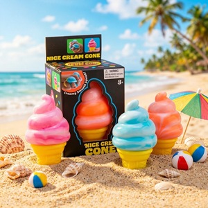 Jouet Squishy en forme de cornet de glace à remontée lente, doux, parfumé, sensoriel, anti-stress, cadeau pour enfants et adolescents - Product Image 1