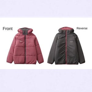 Autumn Winter Double-sided Couple Warm Cotton Spandex Hooded Thick <b>Blazer</b> Jacket with Full Sleeves <b>Button</b>-Up Collar 3D Pattern - Product Image 4