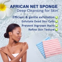 Gant de toilette exfoliant africain rayé, doux et léger, pour le corps, avec emballage personnalisé