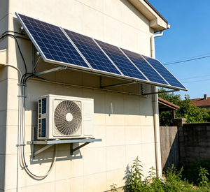 Climatiseur solaire hybride hors réseau R32 avec économie d'énergie et déshumidificateur pour usage domestique et professionnel, design compact adapté à diverses conditions de vent - Product Image 1