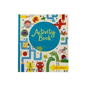 Papel reciclável pré-escolar aprendizagem limpe atividade limpa livros para crianças com adesivos