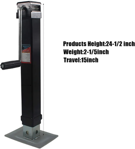 Nhiệm vụ nặng nề vuông <span class=keywords><strong>Trailer</strong></span> Jack với bên xử lý 3500/7000 lbs | Đen & kẽm mạ RV, thuyền, tiện ích <span class=keywords><strong>Trailer</strong></span> jack - Product Image 3