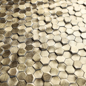 Mini Mosaicos Metálicos Hexagonales de Aluminio en 3D, Color Dorado Deslumbrante, para Decoración del Hogar - Product Image 2